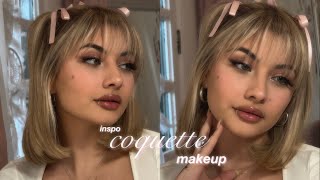 𐙚‎‧COQUETTE makeup tutorial para principiantes 🩰 [upl. by Llenrub]