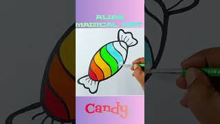 Candy drawing for kids drawing coloring painting kidsvideo shortvideo shorts shortsfeed [upl. by Ruosnam233]