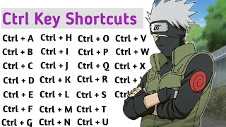 Ctrl A to Z Shortcut Keys  Ctrl Key Shortcuts ctrlshortcut computer keyboard [upl. by Airamana]