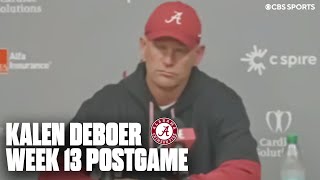 Kalen DeBoer speaks with the media after Alabamas stunning loss to Oklahoma  Press Conference [upl. by Fredenburg]