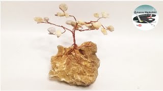 Jak zrobić prosto bonsai z kamyków i drutu EASY PEBBLE BONSAI SCULPTURE  Pomysły plastyczne DiY [upl. by Yllom770]