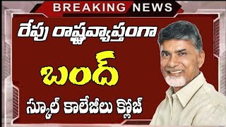 రేపటి నుండి స్కూల్ కాలేజీలకు 2 రోజుల పాటు బంద్ ap schools colleges holidays latest news [upl. by Iadam]