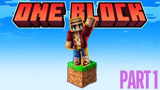 Minecraft but one blockONE BLOCK CHALLENGE PART 1NEW CHALLENGE IN MINECRAFT [upl. by Bernadette711]