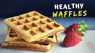 HEALTHY waffle recipe with oats My NEW favorite easy breakfast [upl. by Anayrb]