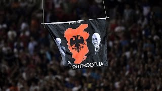 Serbia Albania Soccer Game Abandoned After Drone Incident [upl. by Wilbur]