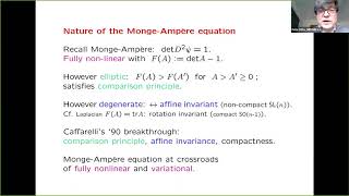 A variational approach to the regularity theory for the MongeAmpère equation Felix Otto [upl. by Kenwood]