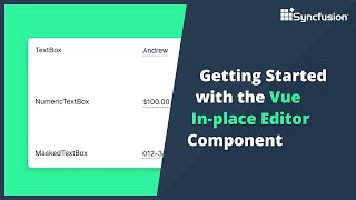 Getting Started with the Vue Inplace Editor Component [upl. by Thoma]