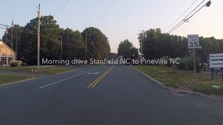 NORTH CAROLINA BACKROADS  Morning drive Stanfield NC to Pineville NC on Hwy 24  27 amp I485  ASMR [upl. by Neemsaj]