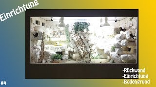 Das Bartagamen Terrarium Rückwand und Einrichtung Video 004 [upl. by Enner465]