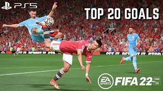 FIFA 22  TOP 20 GOALS 1  4K [upl. by Zil751]