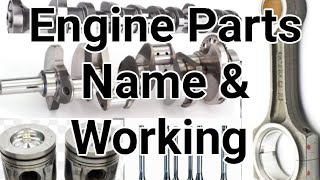 Part3 Engine parts and functions in hindiengine Crankshaft piston Valve connecting rod [upl. by Kirwin]