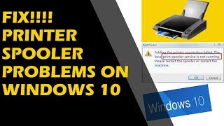 FIX printer spooler problems on Windows 10 [upl. by Barron]