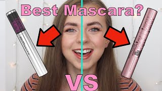 Maybelline The Falsies Lash Lift Mascara VS Maybelline Lash Sensational Sky High Mascara [upl. by Burgener]