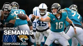 Indianapolis Colts vs Jacksonville Jaguars  Semana 5  NFL 2024  Highlights Resumen en español [upl. by Aube]