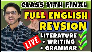 LIVE CLASS 11 ENGLISH FULL REVISION  WATCH NOW WITH DEAR SIR [upl. by Lucien]