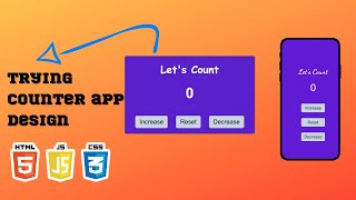 Counter App using HTML CSS and JavaScript in 2023 [upl. by Emirak]