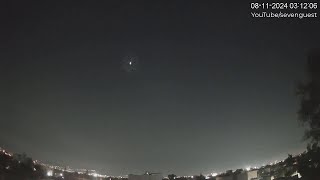 Timelapse Mexico City CDMX  Meteorito o Bólido vel real y a 15 8NOV24 0312 hrs PONIENTE [upl. by Ev628]