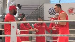 Владимир Кличко  Кубрат Пулев Wladimir Klitschko  Kubrat Pulev Media workout [upl. by Boyd159]