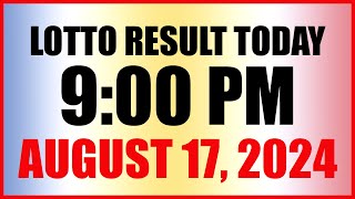 Lotto Result Today 9pm Draw August 17 2024 Swertres Ez2 Pcso [upl. by Yrojram516]