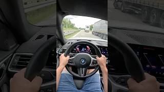 Crazy 544PS  BMW I4 M50 Acceleration on German Autobahn [upl. by Nertie]