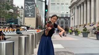 Street Violin Improvisation  Galloping Jia Doughman [upl. by Placeeda]