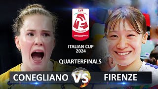 Quarter Finals Conegliano vs Firenze  Italian Volleyball LVF SerieA1 Coppa Italia 2024 [upl. by Irbua376]