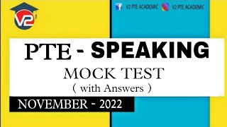 PTE SPEAKING MOCK TEST  V2 PTE ACADEMIC  NOVEMBER 2022  TEST 2 [upl. by Cyrill184]