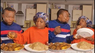 WHO IS GREEDY WHEN EATING AFRICAN FOOD MUKBANG OGBONO SOUP amp PLANTAIN FUFU ASMR Sound [upl. by Lalla]