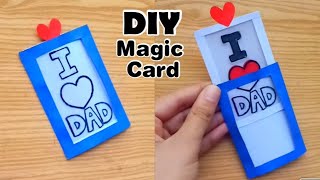 DIY  Magic Card for Fathers Day  Fathers day Greeting Card  Happy Fathers Day Card 2024 [upl. by Aneg]