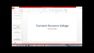 HIGH VOLTAGE CIRCUIT BREAKER PARAMETERS  PART02ADVANCED TRANSIENT RECOVERY VOLTAGE TRV amp RRRV [upl. by Anev]