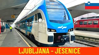 Cab ride Ljubljana  Jesenice Slovenian Railways winter 2022  train drivers view in 4K [upl. by Atterehs]