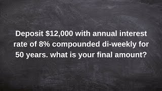 Applying compound interest to find the final value of a deposit over the years [upl. by Chesney]