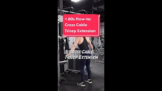 Cross Cable Tricep Extension  Under 60s Howto  Schaum Fitness [upl. by Akihsar]