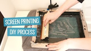 How to screen print tshirts at home DIY method  CharliMarieTV [upl. by Deckert]