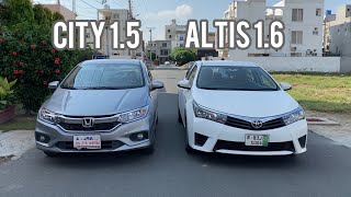 NEW Honda City 15 VS Altis 16 — DRAG RACE [upl. by Shaer]