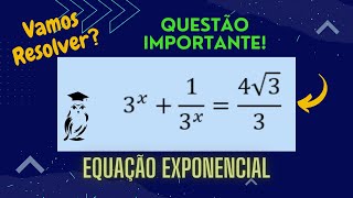 EQUAÇÃO EXPONENCIAL  Resolução Passo a Passo Vamos Ver🙂 [upl. by Nama313]