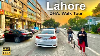 Lahore 🇵🇰 DHA Phase 5 Walking Tours 4K HDR [upl. by Gytle]