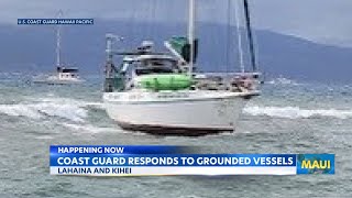 Maui officials salvage boat adrift near Lahaina Harbor [upl. by Ensoll769]