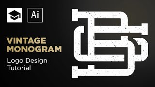 How To Design A Vintage Monogram  Adobe Illustrator Tutorial [upl. by Enowtna785]