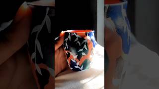 pottery painting🤎🤍 potdesigns aesthetic art [upl. by Prober]