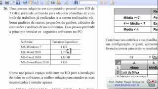 Resolução de Prova  Vunesp PP 2012  Professor I  Informática  Parte 12 [upl. by Suruat800]