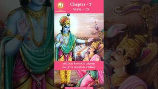 Bhagavad Gita Fifth Chapter Slokam 15 bhagavadgitainenglish shorts bhagavadgitachapter5 [upl. by Alyt340]