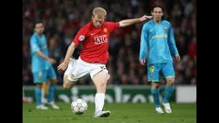 Paul Scholes vs Barcelona [upl. by Schwarz881]