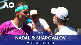 Nadal and Shapovalov Meet at the Net QF  Australian Open 2022 [upl. by Artekal]