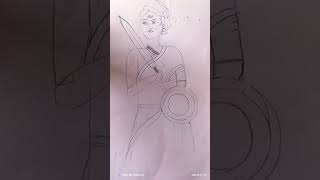 Jhansi ki Rani drawing jhansikirani drawing art yubtubeshort shorts [upl. by Anawek]