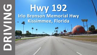 Driving on Hwy 192 in Kissimmee Florida from Walmart to Walmart [upl. by Joscelin]