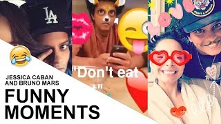 FUNNY MOMENTS  Bruno Mars and Jessica Caban funny moments [upl. by Hesler]