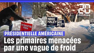 Présidentielle américaine 2024  Les primaires en Iowa menacées par une vague de froid [upl. by Aisatana]