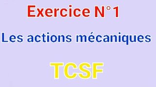 Exercice N °1  Les actions mécaniques TCSF [upl. by Miller]