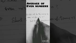 Average of even numbers math short trick average of even numbers [upl. by Eenattirb]